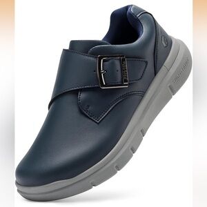 FitVille Extra Wide Walking Shoes for Men Diabetic Adjustable Strap 9.5 XW/730